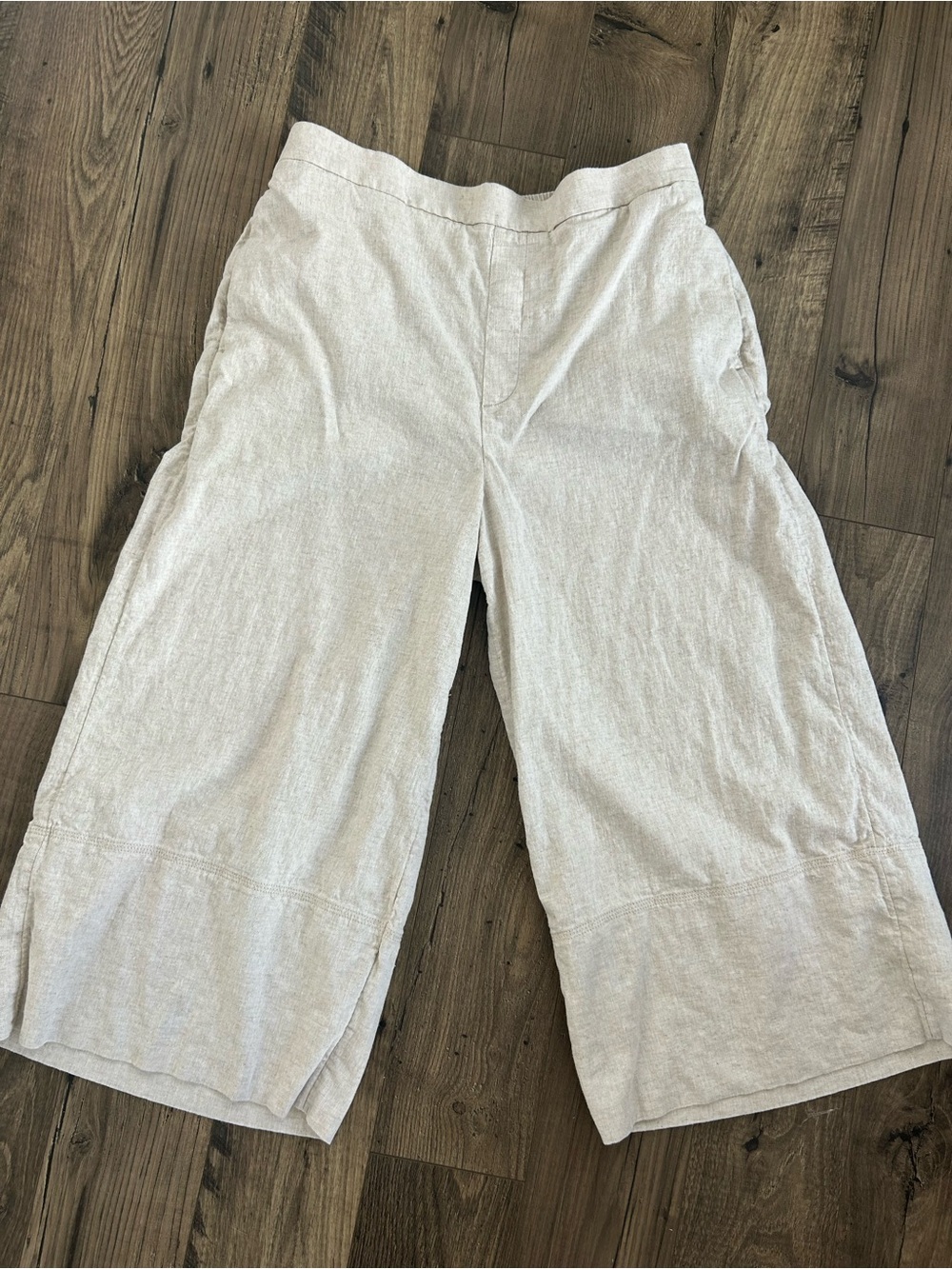 Banana Republic Wide Leg Linen Cropped Pants